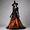 Orange, variant on Sorvello Women's Halloween Gothic Dress Treehouse Thorn Pattern Lace Chiffon Long Sleeve Round Neck Maxi Dress Party Witch Cosplay Costume Evening Gown for Women Blue L