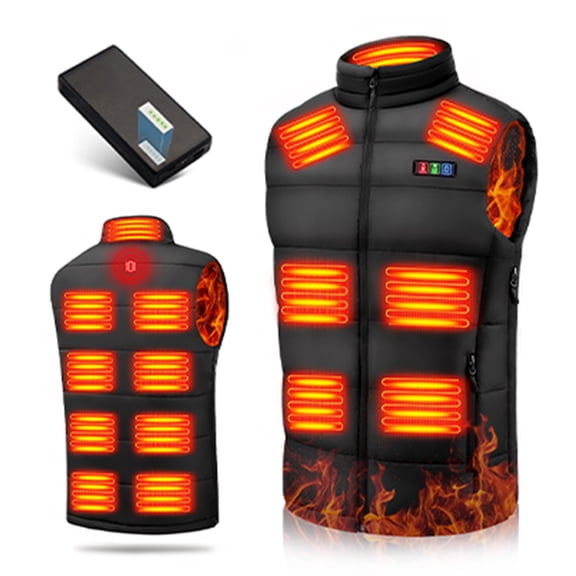15 Heating Zone Electric Vest with 35000mAH Battery Three-in-One Smart Control Unisex Winter Heating Jacket