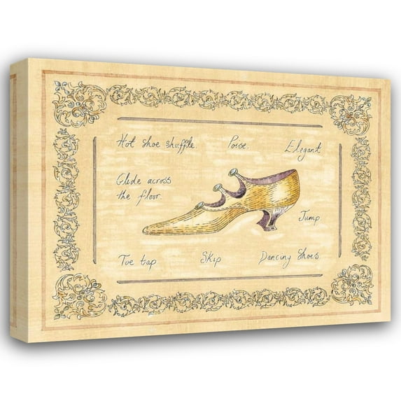 Banafshe Schippel 34x28 Gallery Wrapped Canvas Wall Art Titled - Dancing Shoe