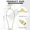 thumbnail image 2 of Uxcell 2 Set 11.5"  Lamp Shade Harp Holder, Heavy Duty Detachable Lampshade Brackets with 1.38" Height Solid Metal Finial Shade Holder for Table and Floor Lamps, Gold, 2 of 7