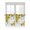 White Gray Green Orange, variant on Half Window Curtain 36 Inches Long, Sunflower Window Treatment Curtain Drapes, Summer Botanical Butterfly Watercolor Small Tier Curtains for Bathroom Over Sink, 27.5"x36", 2 Panels