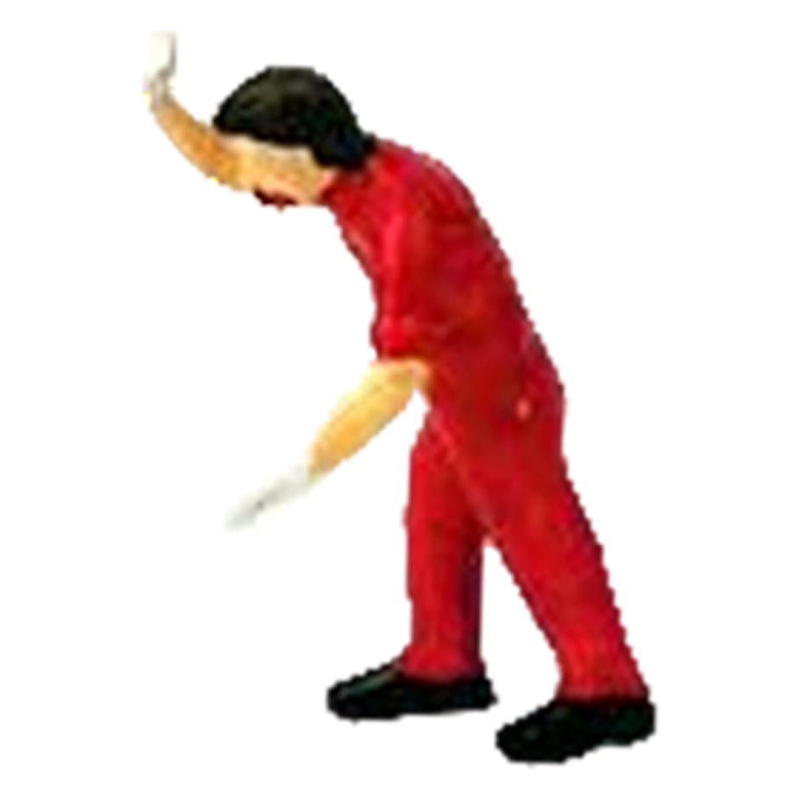 LeeQinersw Hand Painted 1/64 Miniature People Figurines Garage Scenes Sand Table Decoration red