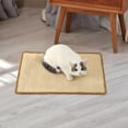 thumbnail image 5 of XIBUFE Cat Scratcher Mat, 23.6 X 15.7 Inch Natural Sisal Cat Scratch Mats, Horizontal Cat Floor Scratching Pad Rug with Sticky Tapes, Protect Sofa and Carpet, 5 of 9