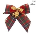 thumbnail image 2 of Twowood 6Pcs Christmas Butterfly Bow Iron Bell Hanging Ornament Flower Home Decoration, 2 of 9