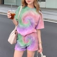 thumbnail image 2 of YOUYEDIAN Girls Summer 2 Piece Outfit Sets Casual Fashion Crewneck T Shirt and Biker Shorts (Light Green, 3-4 Years), 2 of 5