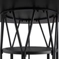 thumbnail image 4 of Table à Manger Ronde de 47 Pouces Gain de Place pour 4 à 6 – Table de Cuisine Industrielle Moderne avec Tablette de Rangement – Cadre en Métal Robuste – Idéale pour Salle à Manger, Appartement, Bureau – Grain de Bois Noir, 4 of 8