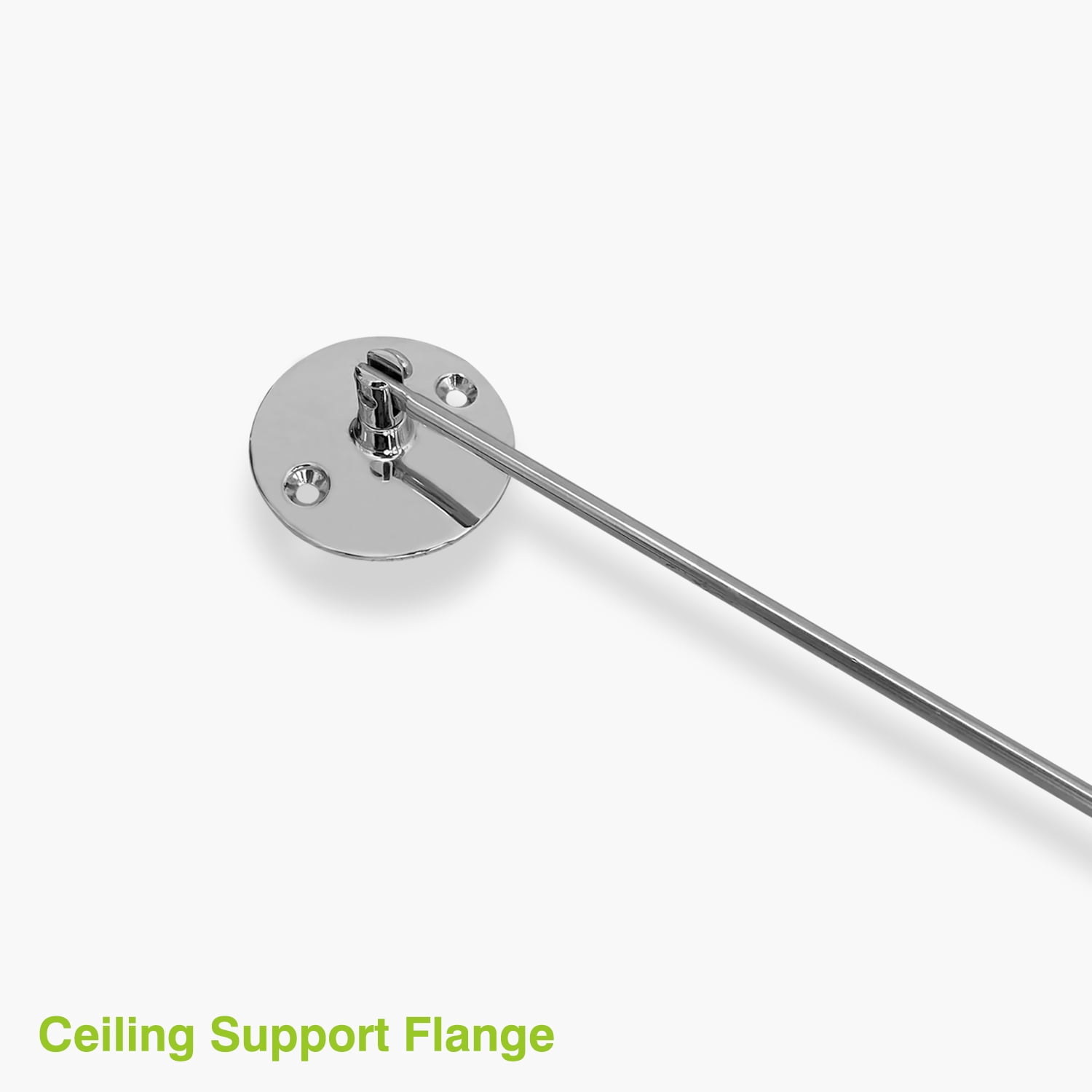 Naiture 48" Swivel Stainless Steel Shower Curtain Rod Ceiling Support with 1'' Loop, Chrome Finish