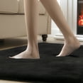 thumbnail image 3 of Soft Fluffy Faux Rabbit Fur Area Rugs, Indoor Decor Mat, 2 x 3 Feet, Black, 1 Pack, 3 of 5