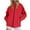 Red, variant on Women's Plus Size Lightweight Waterproof Hooded Jacket with Zipper Pockets for Outdoor Mountaineering and Athletic Wear