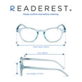 thumbnail image 6 of Readerest Round Blue Light Blocking Reading Glasses (Light Blue, 3.00 Magnification) Computer Glasses, fashionable for men and women, Anti Glare, Anti Eyestrain, UV protection, peepers glasses, 6 of 7