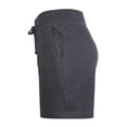 thumbnail image 3 of Women's Elastic Waist Drawstring Jersey Shorts with Pockets, Charcoal Gray L, 1 Pack, 3 of 4