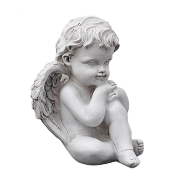 Estatua de ángel bebé, escultura de resina, figuras de querubín, decoración del hogar para el dormitorio. 105 cm x 8 cm