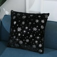 thumbnail image 4 of Cheers US Decorative Throw Pillow Covers, Soft Faux Fur Pillow Cases Covers with Silver Snowflake Glitter Printed Cute Pillowcases for Christmas Couch Sofa Bed Girls Room, 18 X 18 Inch, 4 of 7