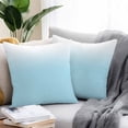 thumbnail image 3 of Outdoor Pillow Cover Gradient Color Blue White Ombre Set of 2 Waterproof Throw Pillowcases Colorful Decorative Patio Furniture Pillows for Couch Garden Indoor & Outdoor Use, 3 of 9