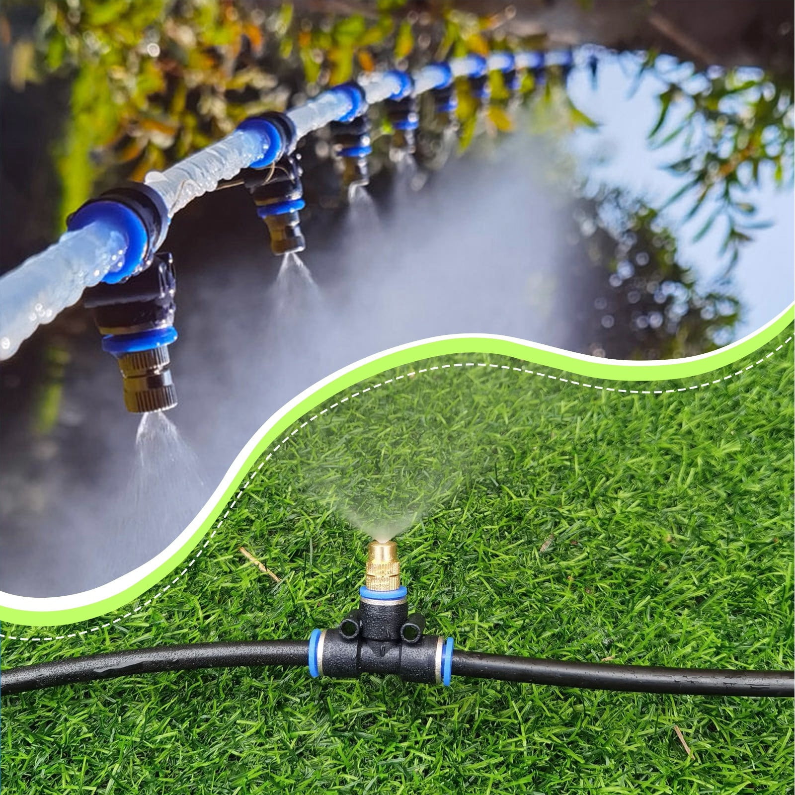 Lot De 10 Buses Brumisation Cuivre 6 Mm - Connexion Rapide, Pour Jardin, Serre, Rafraîchissement Terrasse - 7