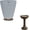 Gray, variant on Seal Skin Waterproof Patio Bird Bath Cover with Air Vent (Beige, 24" DIA x 18"H)