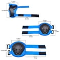 thumbnail image 4 of Decodeary 6PCS Knee Pads Anti Collision Polyester Wrist Guards Breathable Pressure Resistant Hand Guard Roller Skating Riding Blue Red, 4 of 6