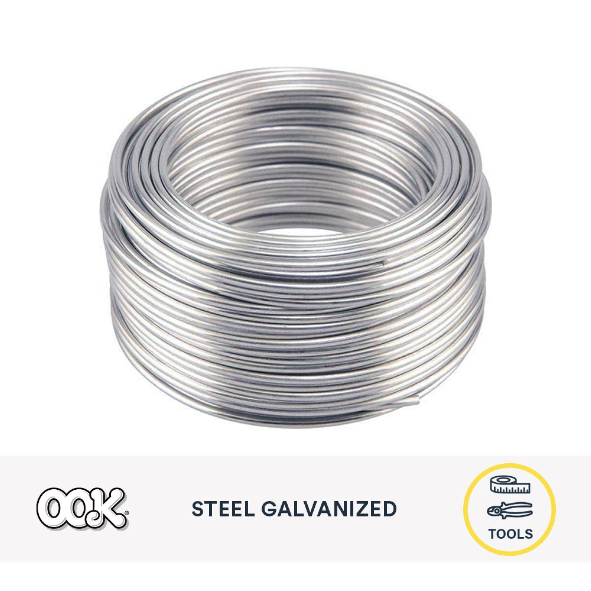 (3 pack) Ook Aluminum Hobby Wire, 50 ft, 10 lbs 18 Gauge Wire, Silver