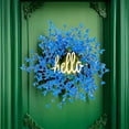 thumbnail image 1 of Spring European Style Simulated Orchid Flower Wreath Exquisitely Crafted Non Fading Design For Front Door Porch Wall Home Indoor Outdoor Wedding Festival Holiday Party Decor Housewarming Gifts, 1 of 9