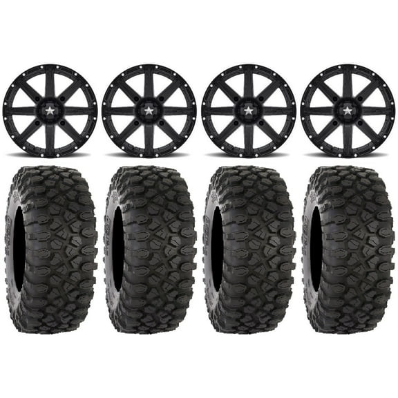 MSA Black Clutch 15" UTV Wheels 30" XC450 Tires Polaris RZR XP 1000 / PRO XP / Ranger XP 900/1000