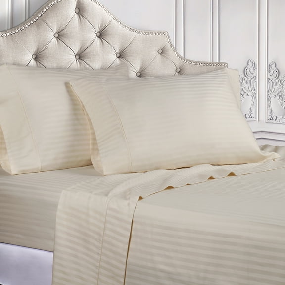 BNM Ultra Soft Deep Pockets 400 Thread Count Egyptian Cotton Stripe Sheet Set