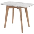 thumbnail image 1 of Mesa The Bianco Collection CIMA 31x53 cm Mármol con Patas de Roble, 1 of 9