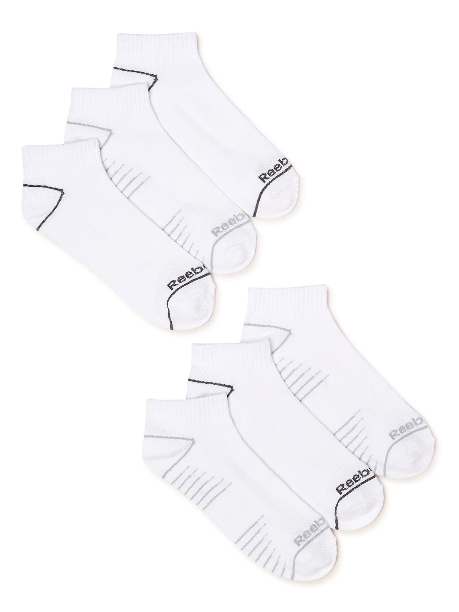 Reebok Men's Pro Series Flatknit Ankle Socks, 6-Pack