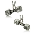 thumbnail image 3 of Women's Antique Finish Mini Dumbbell Necklace- Luke 1:37 by Shields of Strength, 3 of 4