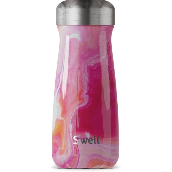 Botella Térmica de Acero Inoxidable, Modelo Traveler | Mantiene Bebidas Frías y Calientes por Horas | Color Rosa Ágata, Capacidad 470 mililitros