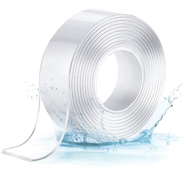 Cinta adhesiva nano Cinta adhesiva de doble cara Multifuncional Nano Antideslizante Transparente Sin rastro Cinta transparente de gel de doble cara Cinta adhesiva reutilizable lavable Cinta para el h JAMW Sencillez