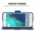 thumbnail image 3 of Mobile Phone Cover Pixel 1xl 3 Card Slots Bag Leather Protective Cover with Magnetic Closure Blue, 3 of 7