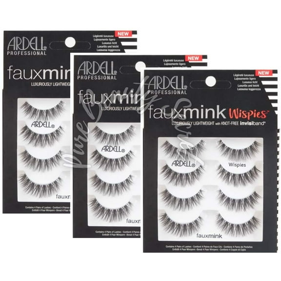Ardell - 4 Pairs - Fauxmink - Wispies x 3