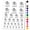 Black, variant on Vampire Cat Halloween Water Resistant Temporary Tattoo Set Fake Body Art Collection - Black
