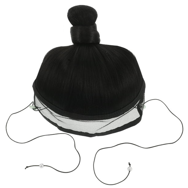 Peluca de estilo antiguo para hombre, peluca de pelo estilo moño Updo para Cosplay Hanfu, postizo tradicional chino, peluca de Cosplay, disfraz, pelucas de Halloween para hombre adulto