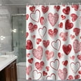 thumbnail image 6 of Valentine's Day Bathroom Set 4 Piece, Shower Curtain Toilet Lid Cover and 2 Bath Mats, Romantic Rose Themed Waterproof Bathroom Decor and Gift, 6 of 9