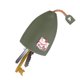 thumbnail image 3 of Ndcxsfigh Carteras para Llaves Dibujos Animados Gato Ciervo Conejo Mini Estuche para Llaves Coche (Gato Verde Militar), 3 of 9