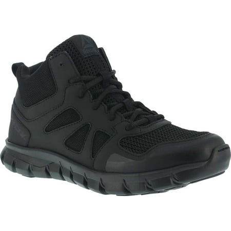 

Men s Reebok Work RB8405 Sublite Cushion Tactical Mid ST Work Shoe Black Leather/Ballistic Nylon 8 W
