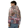 thumbnail image 4 of Kdxio Vintage Pink Drive View Print Men Hoodies Casual Hoodies for Men with Zip Pockets Full Zip Long Sleeve Sweatshirt Sports Hooded Jacket-Small, 4 of 5