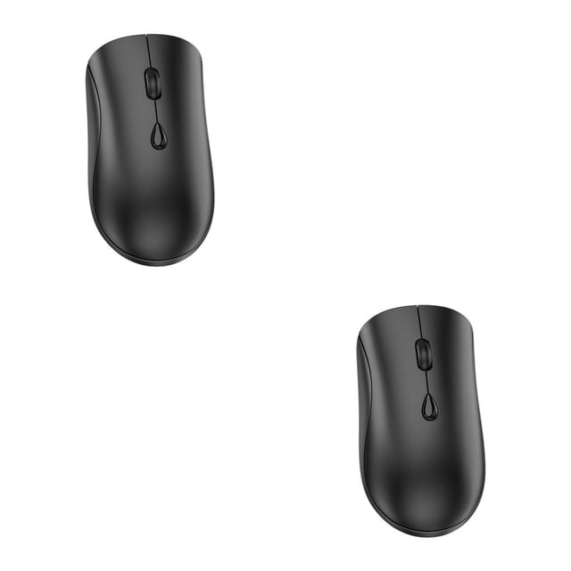 Ratón inalámbrico Injueey 2.4G USB Recargable Silencio 3 Nivel DPI 3D Negro 2Conjunto