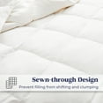 thumbnail image 2 of Peace Nest 360TC Ultra Soft All Season Premium White Goose Down and Feather Fiber Comforter, White, Full/Queen, 2 of 7