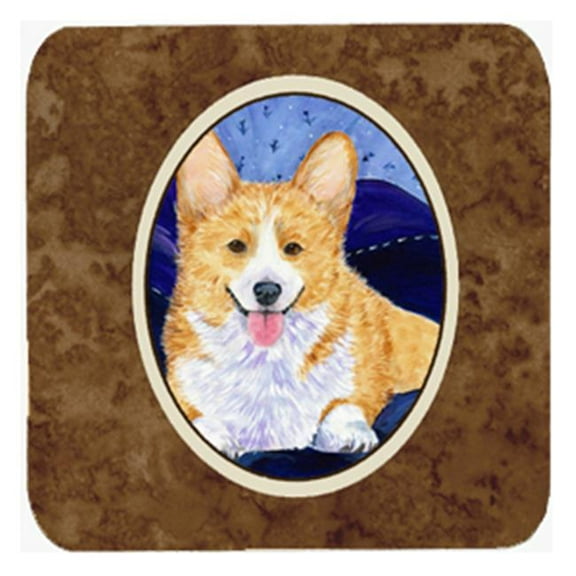 Corgi Foam Coasters - Set Of 4, 3.5 x 3.5 In.