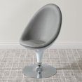thumbnail image 2 of Fauteuil ellipse moderne Mod de CorLiving en cuir reconstitué, 2 of 7