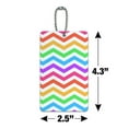 thumbnail image 6 of Rainbow Chevrons Zigzag Pattern Luggage Card Suitcase Carry-On ID Tag, 6 of 7