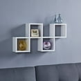 thumbnail image 2 of Danya B XF160707WH Cubby Chessboard Wall Shelf - White, 2 of 2