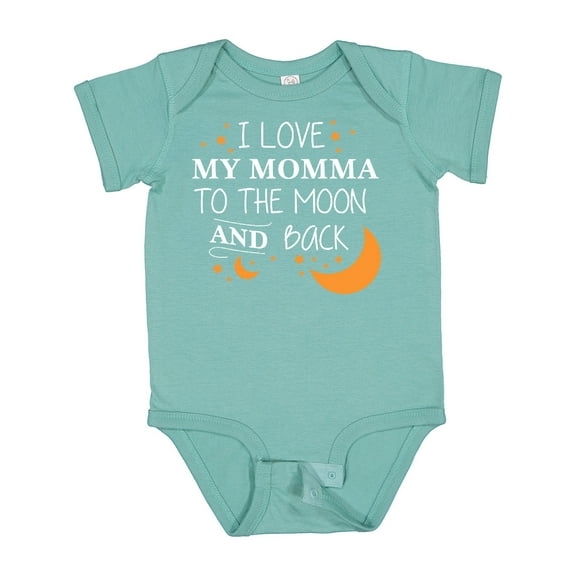Inktastic I Love My Momma to the Moon and Back Boys or Girls Baby Bodysuit
