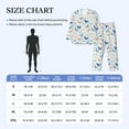 thumbnail image 4 of Naloa Butterfly Men’s Pajamas Set - Long Sleeve Button Down Sleep Shirt and Pajama Bottoms Sleepwear Set-Medium, 4 of 7