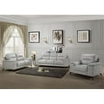 thumbnail image 4 of Pemberly Row Leather Match Sofa in Silver Gray, 4 of 7