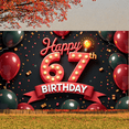 thumbnail image 5 of Red Theme Happy 67th Birthday Banner Neon Light Design 67th Birthday Display Heart Balloons Colorful Confetti Birthday Party Backdrop for 67th Birthday Party Adult Birthday Indoor Celebration, 5 of 8