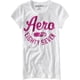 thumbnail image 1 of Aeropostale Camiseta gráfica con estampado de pantalla Aero Ny para mujer, blanco, XS, 1 of 1