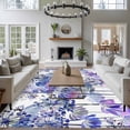 thumbnail image 3 of 6'x9' Area Rugs, Purple Onion Flowers Indoor Outdoor Area Rug for Living Room Bedroom, Spring Floral Dandelion Botanical Washable Bathroom Rugs Kitchen Floor Carpet Mats Home Decor Aesthetic, 3 of 8